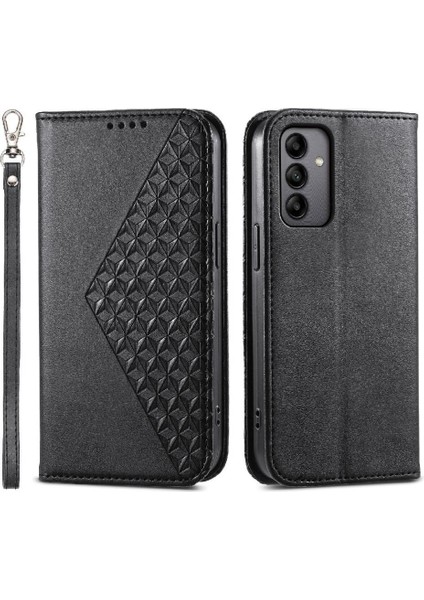 Samsung Galaxy A05S Cüzdan Eşkenar Dörtgen Şekli Günlük Kullanım Standı Için Flip Case (Yurt Dışından)