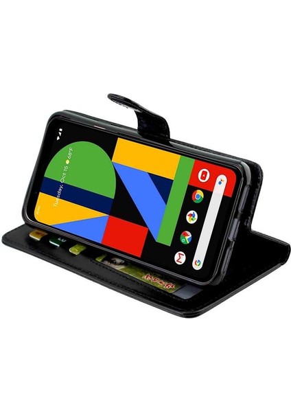 Google Piksel 4 Xl Pu Deri Manyetik Kapatma Kart Tutucu Için Flip Case (Yurt Dışından)