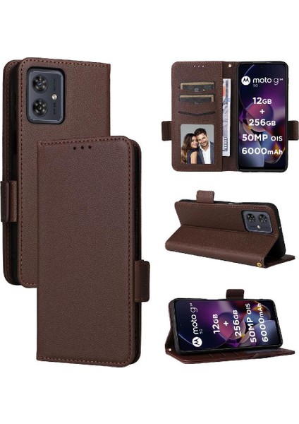 Motorola Moto G54/G54 Güç 5g Pu Deri Yan Toka Manyetik (Yurt Dışından) modelleri