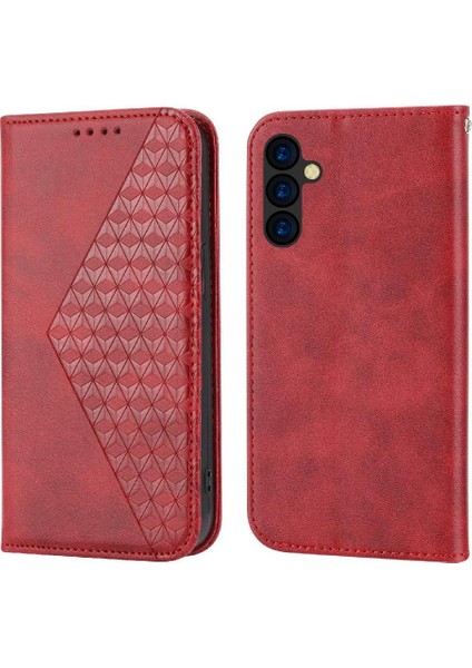 Samsung Galaxy M14 5g Için Flip Case Standı Cüzdan El Kayışı Eşkenar Dörtgen Şekli (Yurt Dışından)