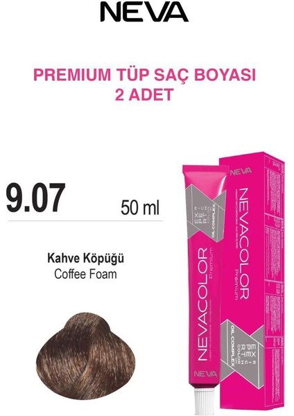 Tüp Saç Boyası 9.07 Kahve Köpüğü 50ml X2