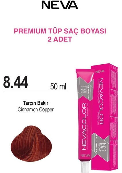 Tüp Saç Boyası 8.44 Tarçın Bakır 50ml X2