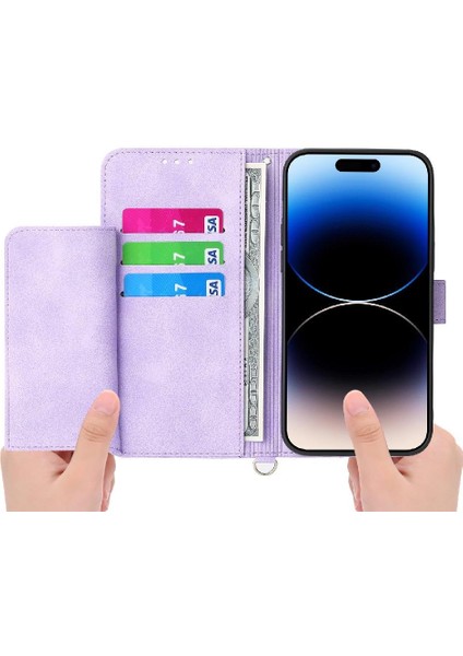 IPhone 16 Pro Max Bileklik Çoklu Kredi Kartı Yuvaları Için Flip Case (Yurt Dışından)