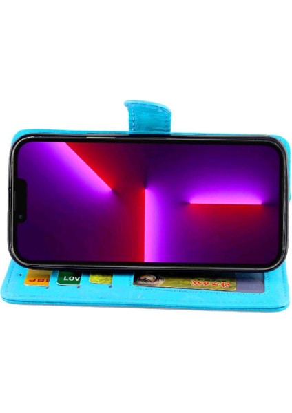 IPhone 13 Için Flip Case Pro Max Kart Tutucu Pu Deri Darbeye Kapatma (Yurt Dışından)