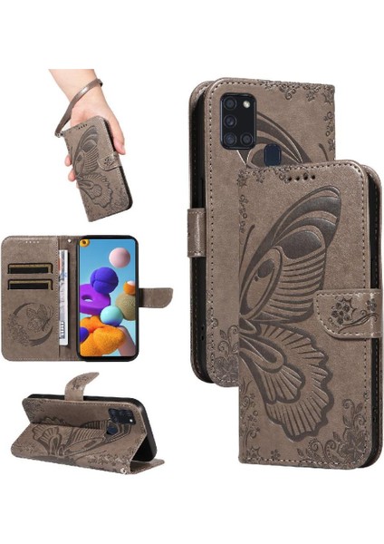 Samsung Galaxy A21S Ayrılabilir El Kayışı ile Yüksek Kalite Için Flip Case (Yurt Dışından)