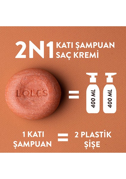 Katı Şampuan Ve Saç Kremi, Normal Ve Yağlı Saçlar Için Argan Yağı, Hasar Onarımı , %99 Doğal, 100g