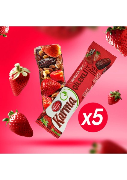 Murat Palancı Karma Çilekli Meyve Bar 40 G*5