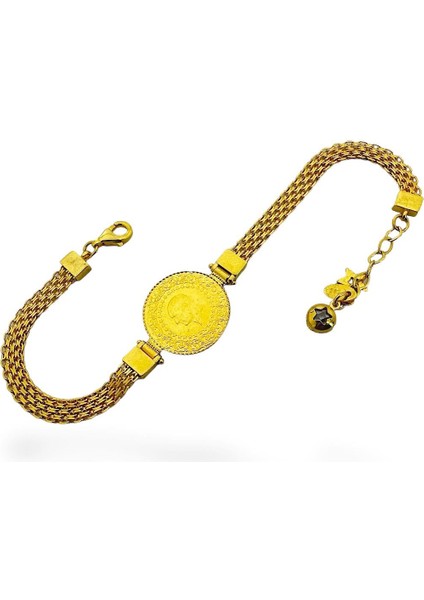 Darphane Çeyrek Bismark Zincir Kartanesi Altın Çeyrekli Bileklik fiyatları