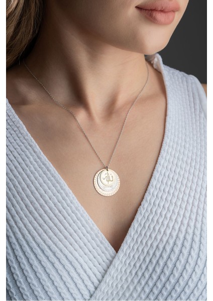 925 Ayar Gümüş Dualı Allah Lafzı Kolye modelleri