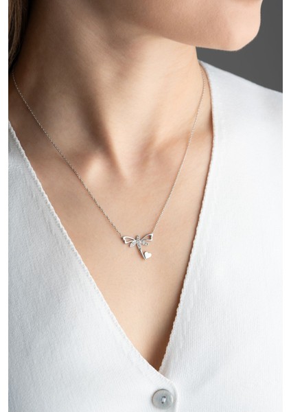 925 Ayar Gümüş Kalpli Yusufçuk Kolye modelleri