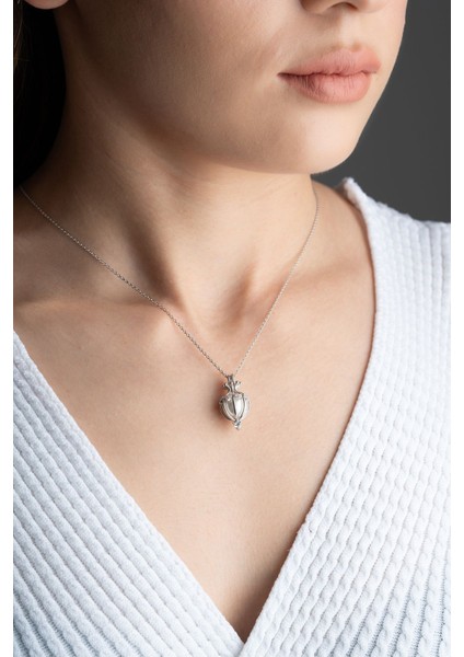 925 Ayar Gümüş Saklı Inci Kolye modelleri