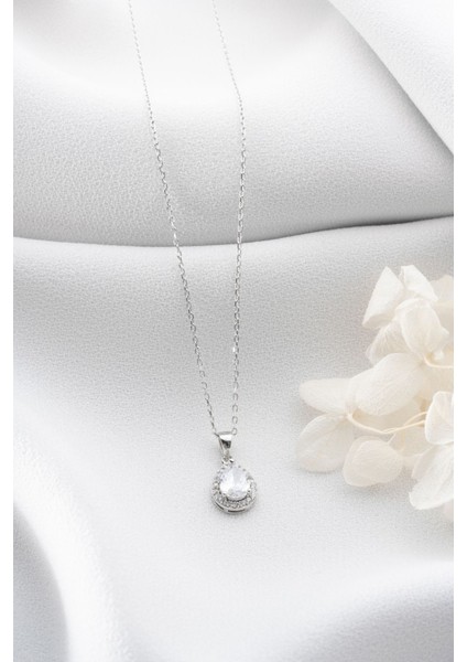 925 Ayar Gümüş Damla Model Kolye fiyatları