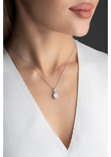 925 Ayar Gümüş Damla Model Kolye modelleri