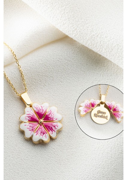 925 Ayar Gümüş Açılabilen Isimli Çiçek Kolye fiyatları