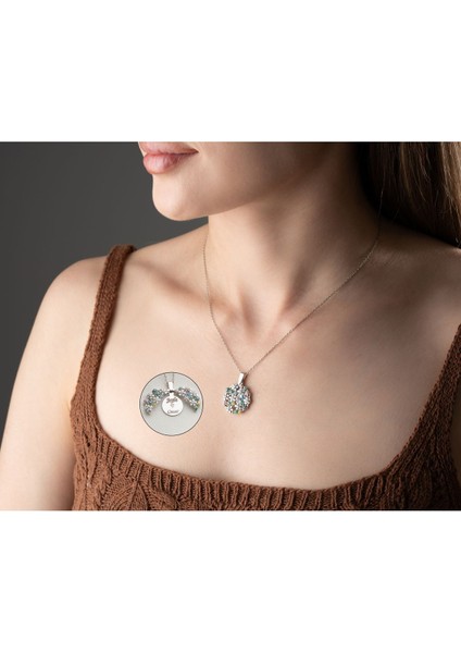 925 Ayar Açılabilen Isimli Çiçek Buketi Gümüş Kolye modelleri