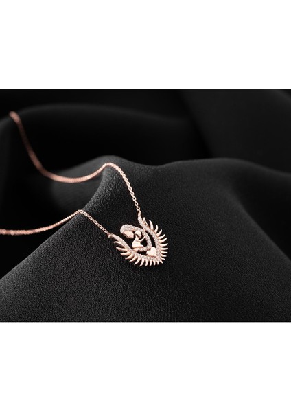 925 Ayar Gümüş Rose Anne Bebek Sevgi Kolye fırsatları