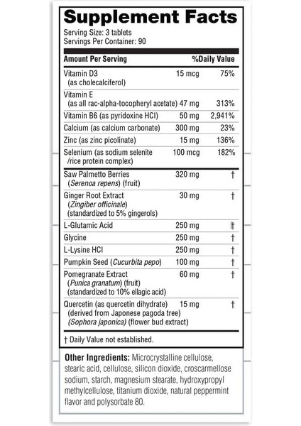 The Prostate Formula With Saw Palmetto 270 Tablet modelleri