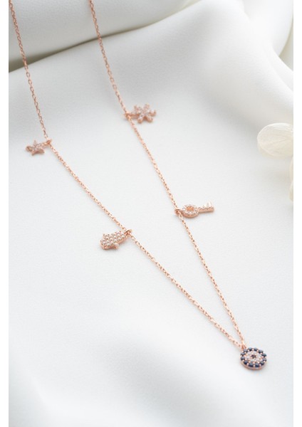 925 Ayar Gümüş Rose Şans Kolye fırsatları