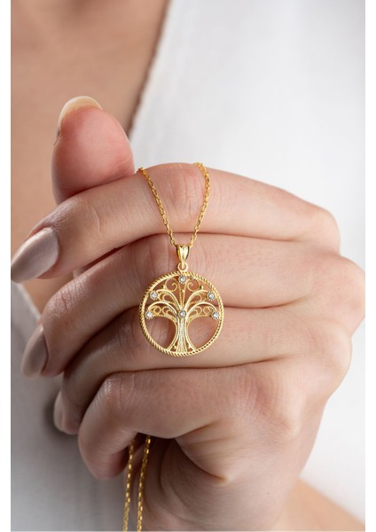 925 Ayar Gümüş Hayat Ağacı Kolye