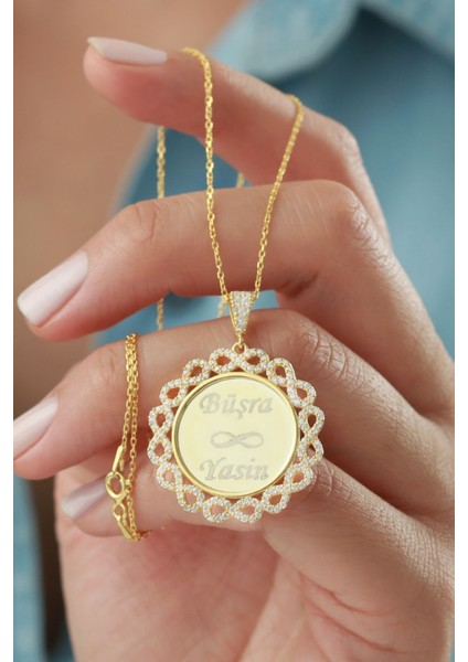 925 Ayar Gümüş Isimli Plaka Kolye