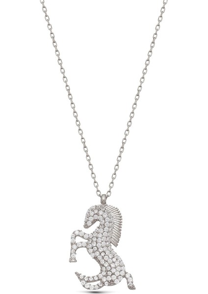 925 Ayar Gümüş Şahlanan At Kolye fırsatları