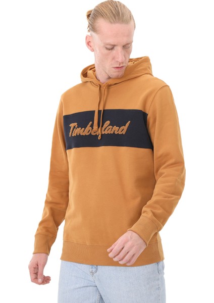 TB0A6FKMP471 Timberland Ls Cursive Hoodie Sweatshirt Regular Erkek Sweatshirt Kahve