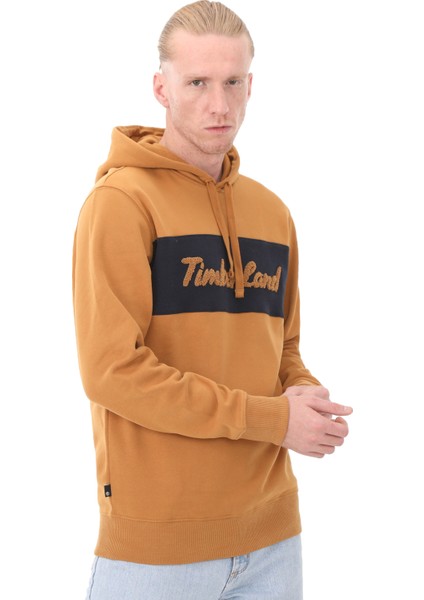 TB0A6FKMP471 Timberland Ls Cursive Hoodie Sweatshirt Regular Erkek Sweatshirt Kahve