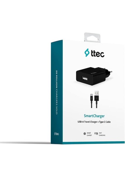 TTEC 2SCS20CS SMARTCHARGER SEYAHAT ŞARJI LİGHTNİNG-SİYAH