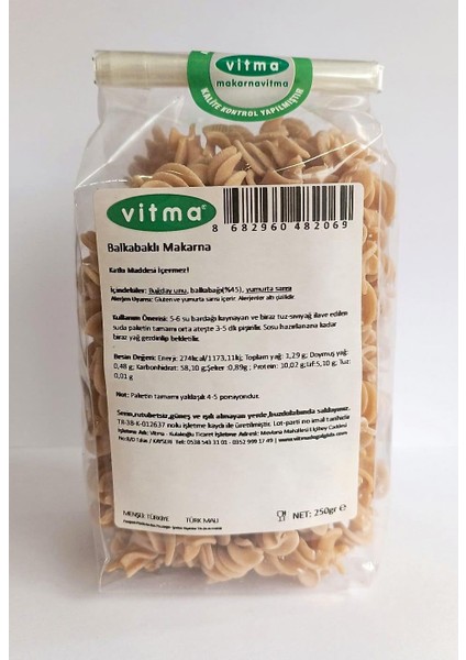 Balkabaklı Makarna 250 gr