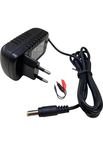 6V Kuru Akü Şarj Adaptörü Maşalı 6V2A 6V5A 6V7A 6V12A Şarj Edebilme Özelliği Pil Batarya Şarz