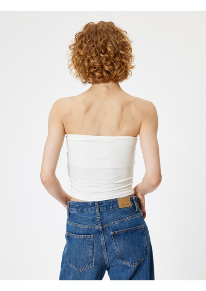 Straplez Büstiyer Crop Slim Fit