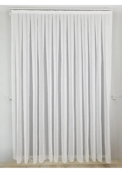 Naturel Keten Foldet Tül Perde 1x3 Sık Pile modelleri