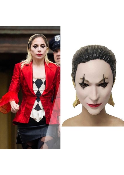 Süper Kahraman Harley Maskesi Film Joker 2 Maskesi Cosplay Maskesi (Yurt Dışından)