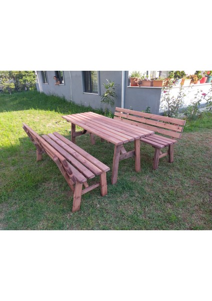 Ahşap 8 Kişilik Bahçe Masası modelleri