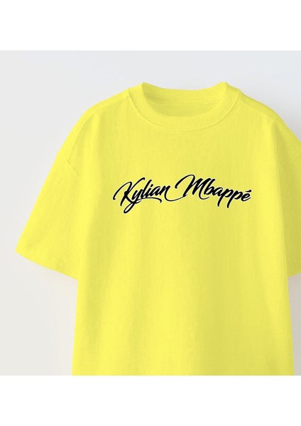 Euro 2024'ÜN Genç Yıldızları Kylian Mbappe Baskılı Sarı Çocuk T-Shirt fırsatları