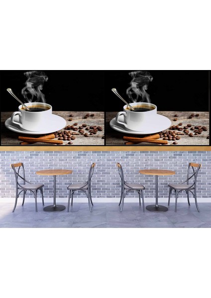 Kahve Fincanı Cafe Duvar Kağıdı Baskı