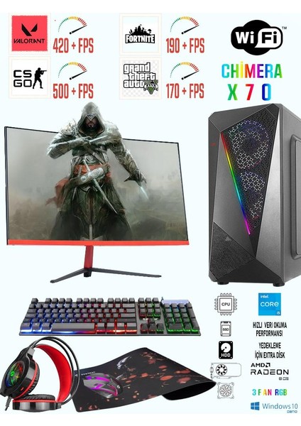 Chimera X70 I5 9400F / RX580 8gb / 256GB SSD 1tb HDD / 16GB Ram / 23.6'' Curved Oyuncu Bilgisayarı