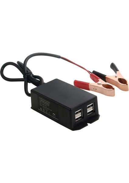 Araba Motosiklet USB Hub Şarj Istasyonu Telefon Için Dönüştürücü ile Klip 4 USB Bağlantı Noktası Güç Adaptörü USB Şarj Aleti Hub (Yurt Dışından)