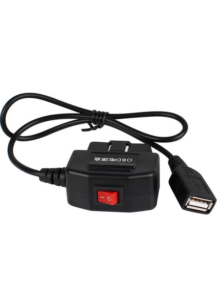 Adet 24 Saat 5V 3A USB Araç Şarj Kablosu Obd Donanım Seti Siyah Mini USB Obd Araba Şarjı Anahtarı ile 0.5 Metre Tel Dash Kamera Kamera Araç Dvr (Yurt Dışından)