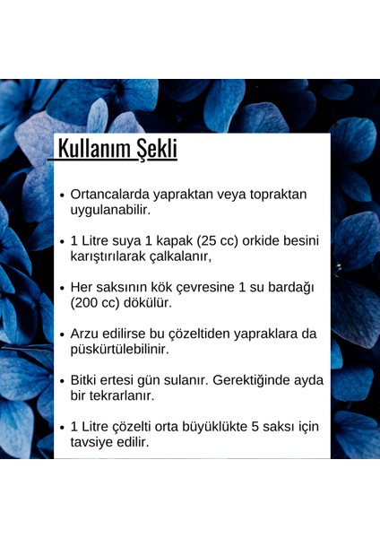 Ortanca Için Özel Formül Bitki Besini, Çiçek Çoşturan, Sıvı Gübre-Yüksek Kalite (100CC)