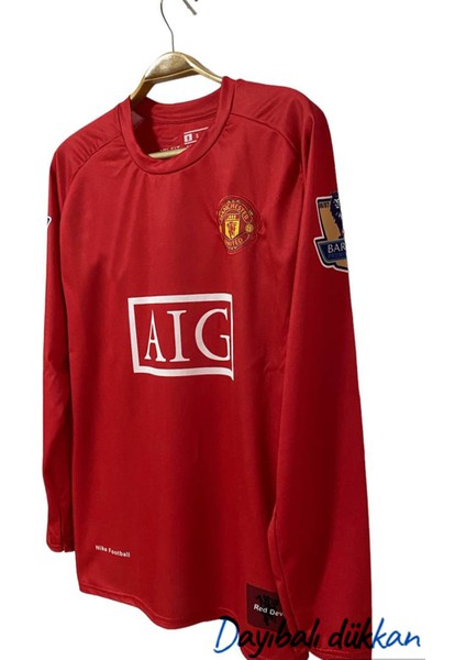 Manchester United Cristiano Ronaldo 2008 Uzun Kol Kırmızı Premier Lig Forması fiyatları