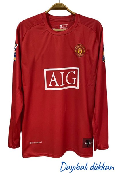 Manchester United Cristiano Ronaldo 2008 Uzun Kol Kırmızı Premier Lig Forması indirimleri