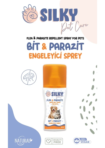 Sılky – Kedi Bit & Pire & Parazit Engelleyici Sprey     ( 100ML )