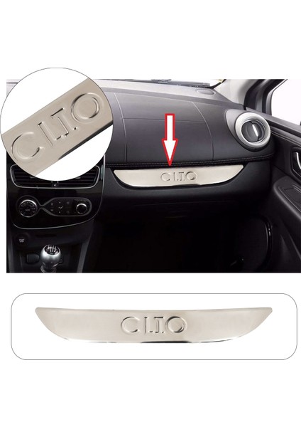 Renault Clio 4 Uyumlu Krom Ön Konsol Çıtası Paslanmaz Çelik fiyatları