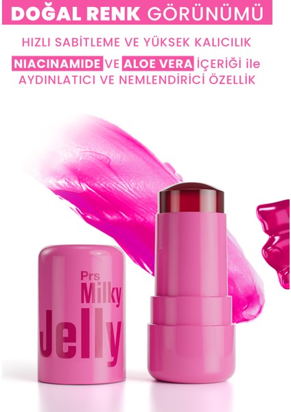 Procsın Milky Jelly Doğal Görünüm Dudak ve Yanak Renklendirici Allık Pembe (Pink) 5 gr