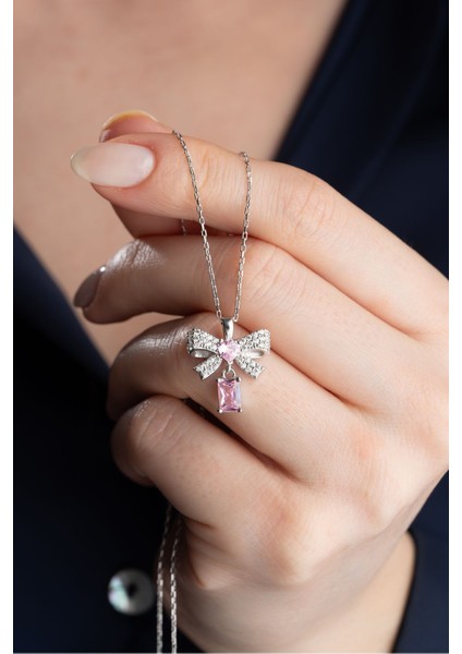 925 Ayar Gümüş Fiyonklu Kolye