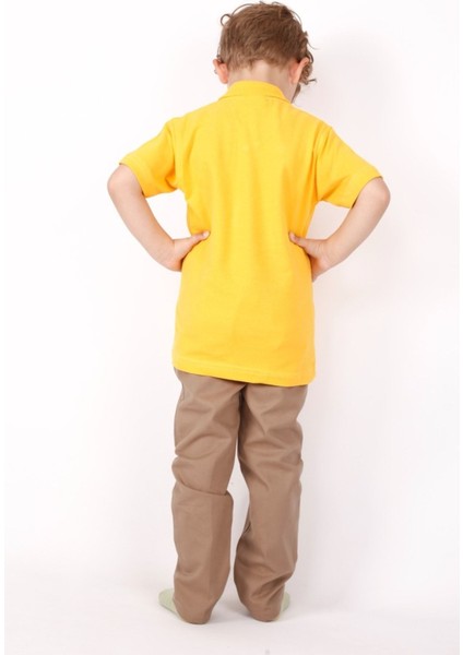 Unısex Çocuk Genç Polo Yaka Kısa Kol Normal Kalıp Düz Basic Okul Lise T-Shırt fiyatları