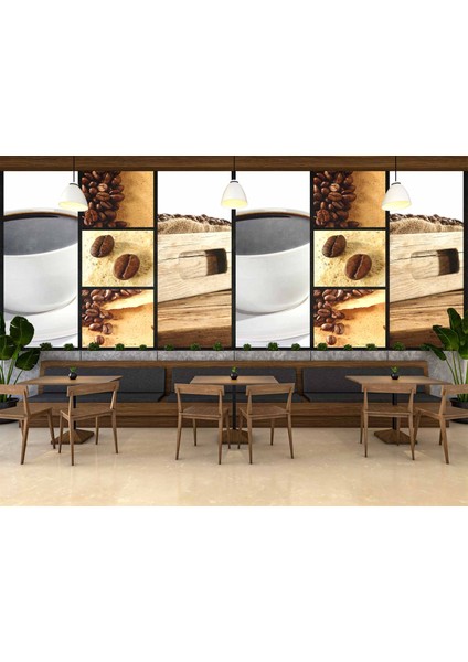 Kahve Temalı Cafe Duvar Kağıdı Baskı modelleri