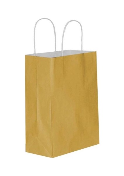Altın Kağıt Hediye ve Alışveriş Çantası (31X12X41) 25 Adet