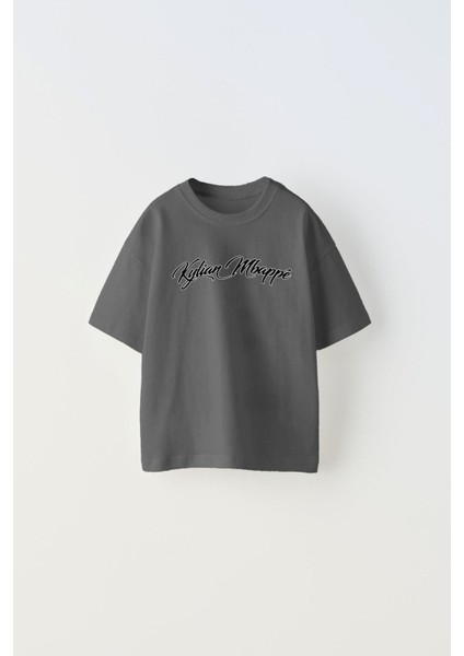 Euro 2024'ÜN Genç Yıldızları Kylian Mbappe Baskılı Füme Çocuk T-Shirt fiyatları